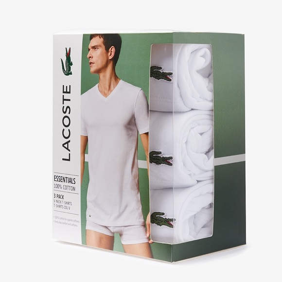 Lacoste Other - Lacoste Men’s 3 Pack White Classic Fit Crew Tee